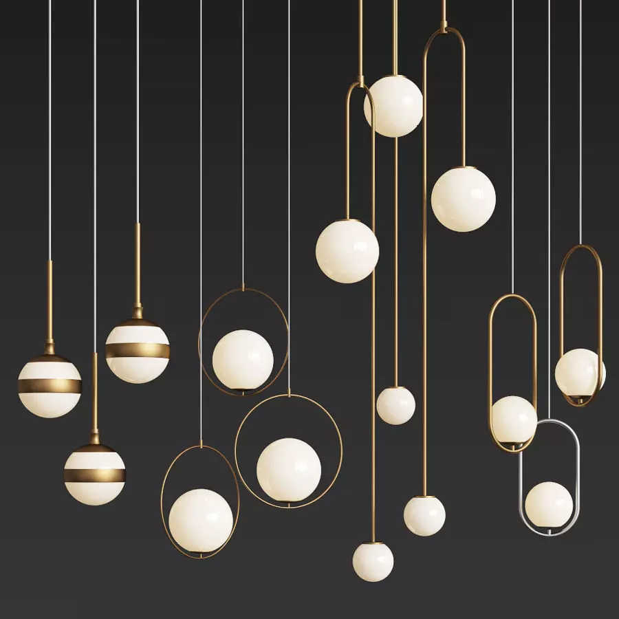Ceiling Light Collection 2  3D model_0