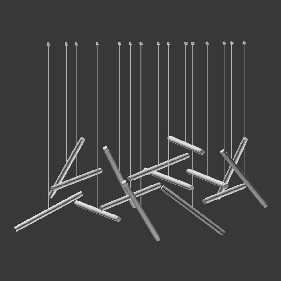 Dutti Led Chandelier 3D model_2