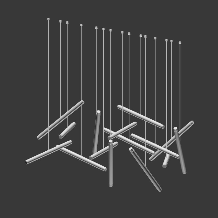 Dutti Led Chandelier 3D model_3