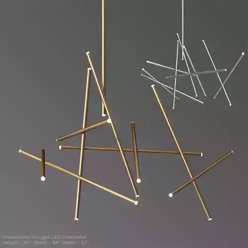 Crossroads 18 Light LED Chandelier by Eurofase 1