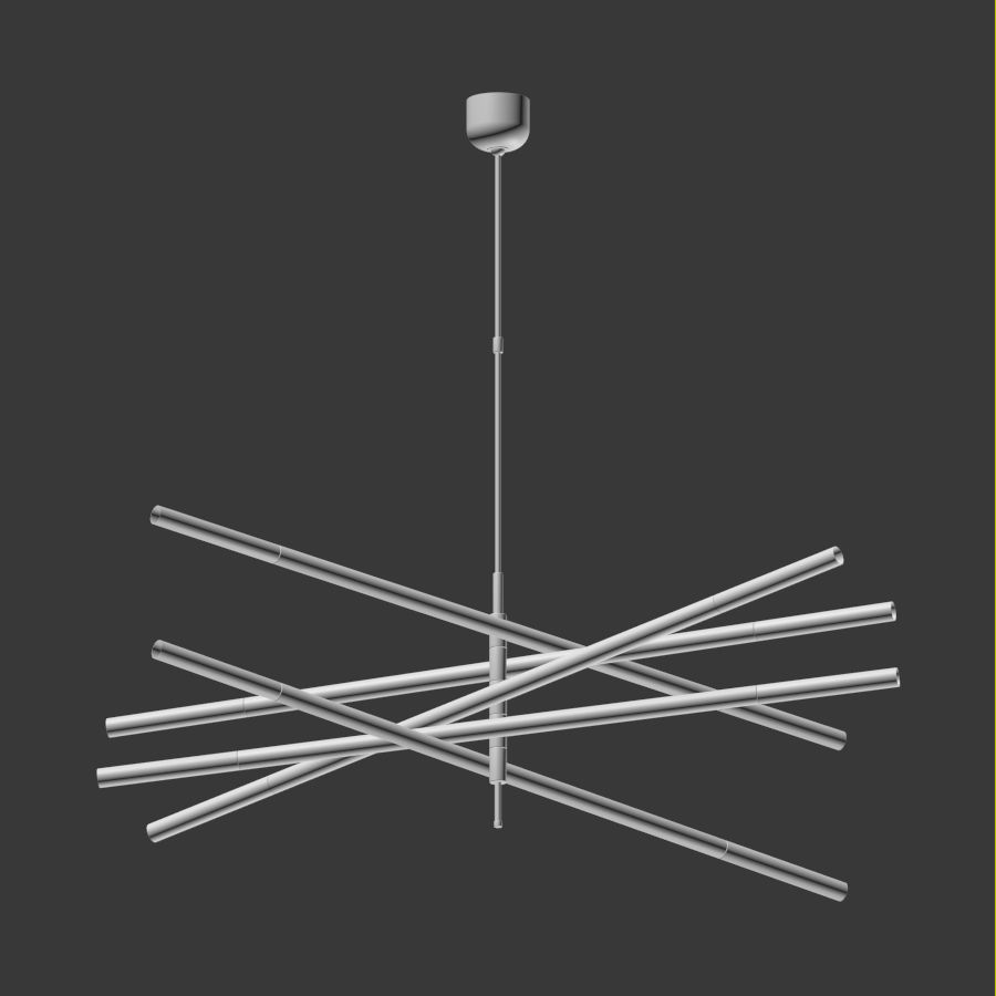 Rousseau Articulating LED Chandelier 3D model_3