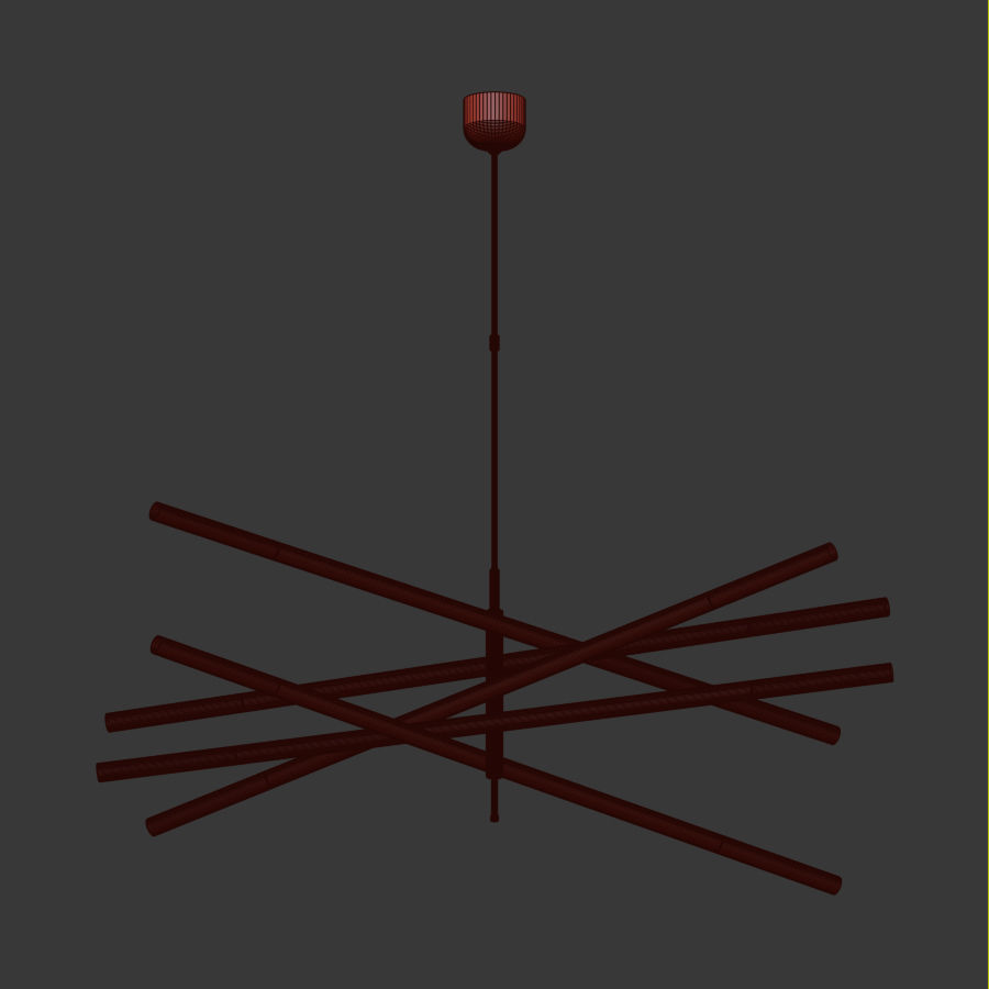 Rousseau Articulating LED Chandelier 3D model_4