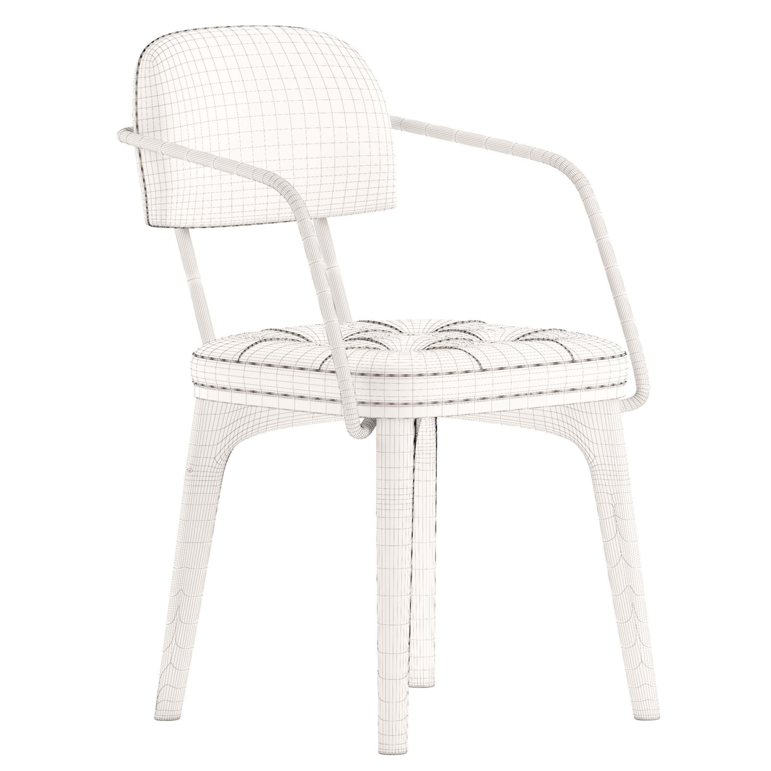 Utility Dining chair 3D model_5