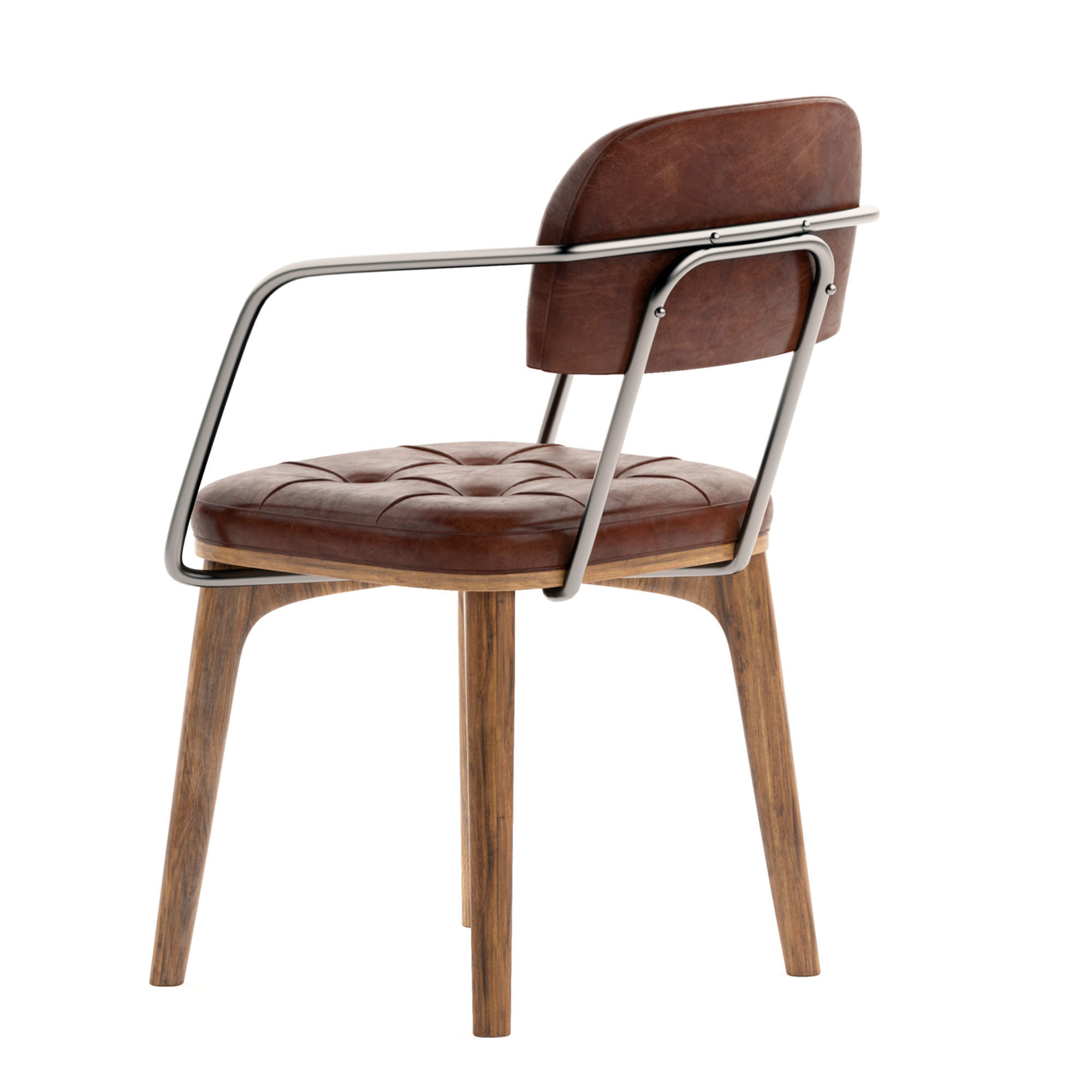 Utility Dining chair 3D model_4