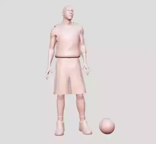 Basketball man with ball