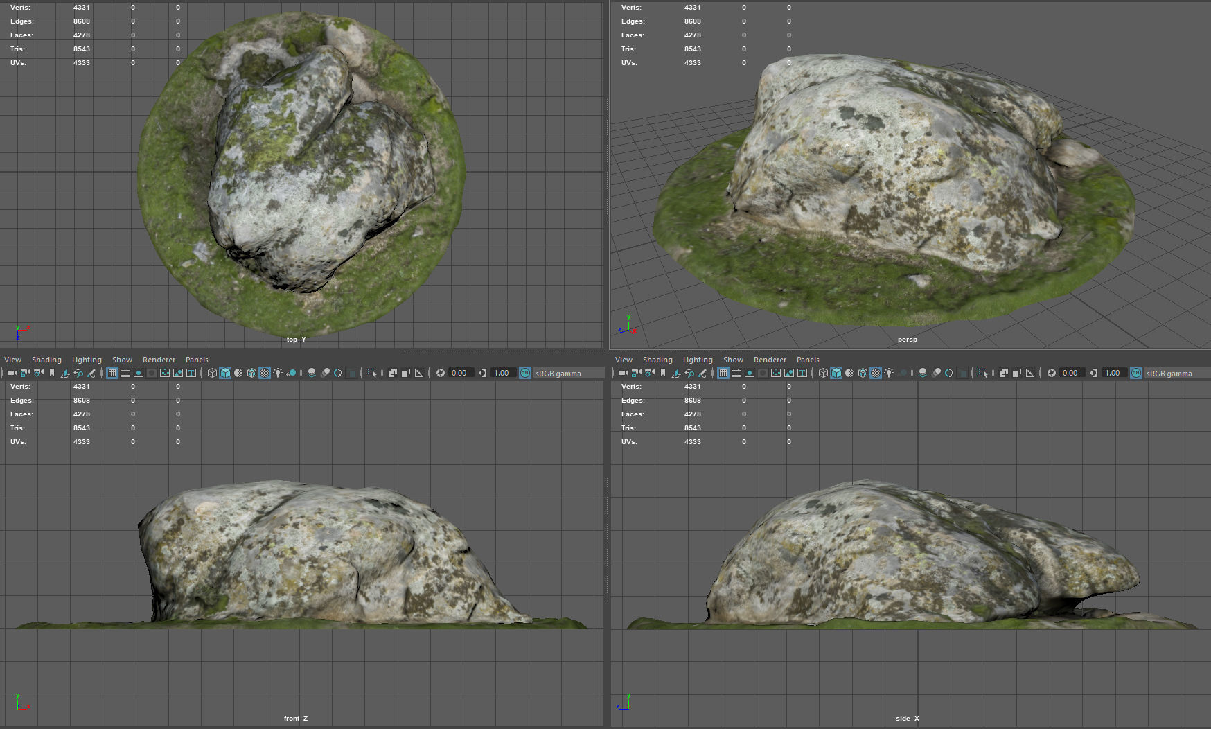 ROCK 38 Low-poly 3D model_5