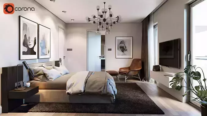 Bedroom Corona 3D model