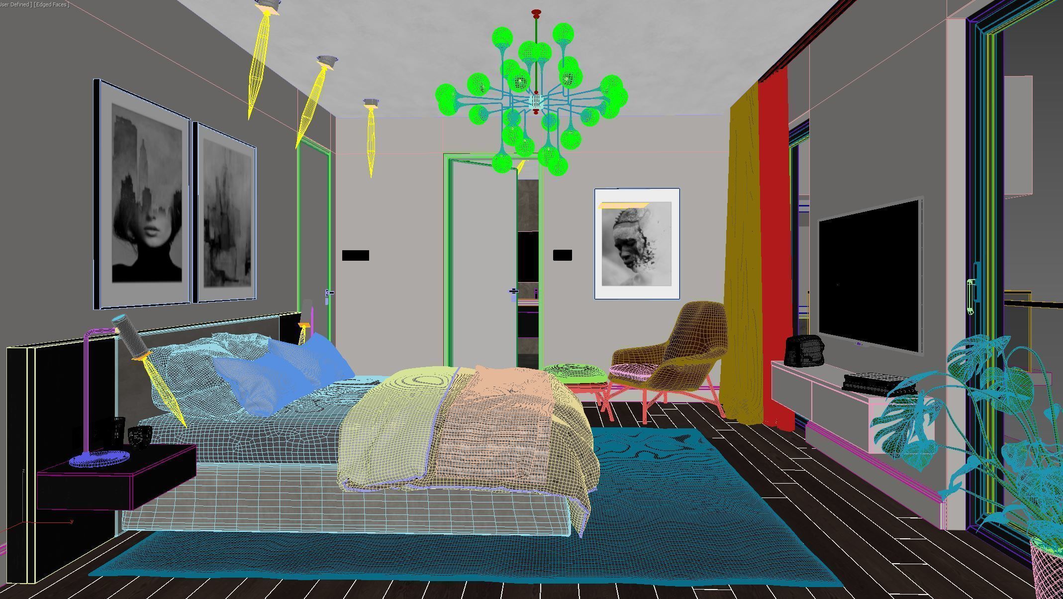 Bedroom Corona 3D model_3