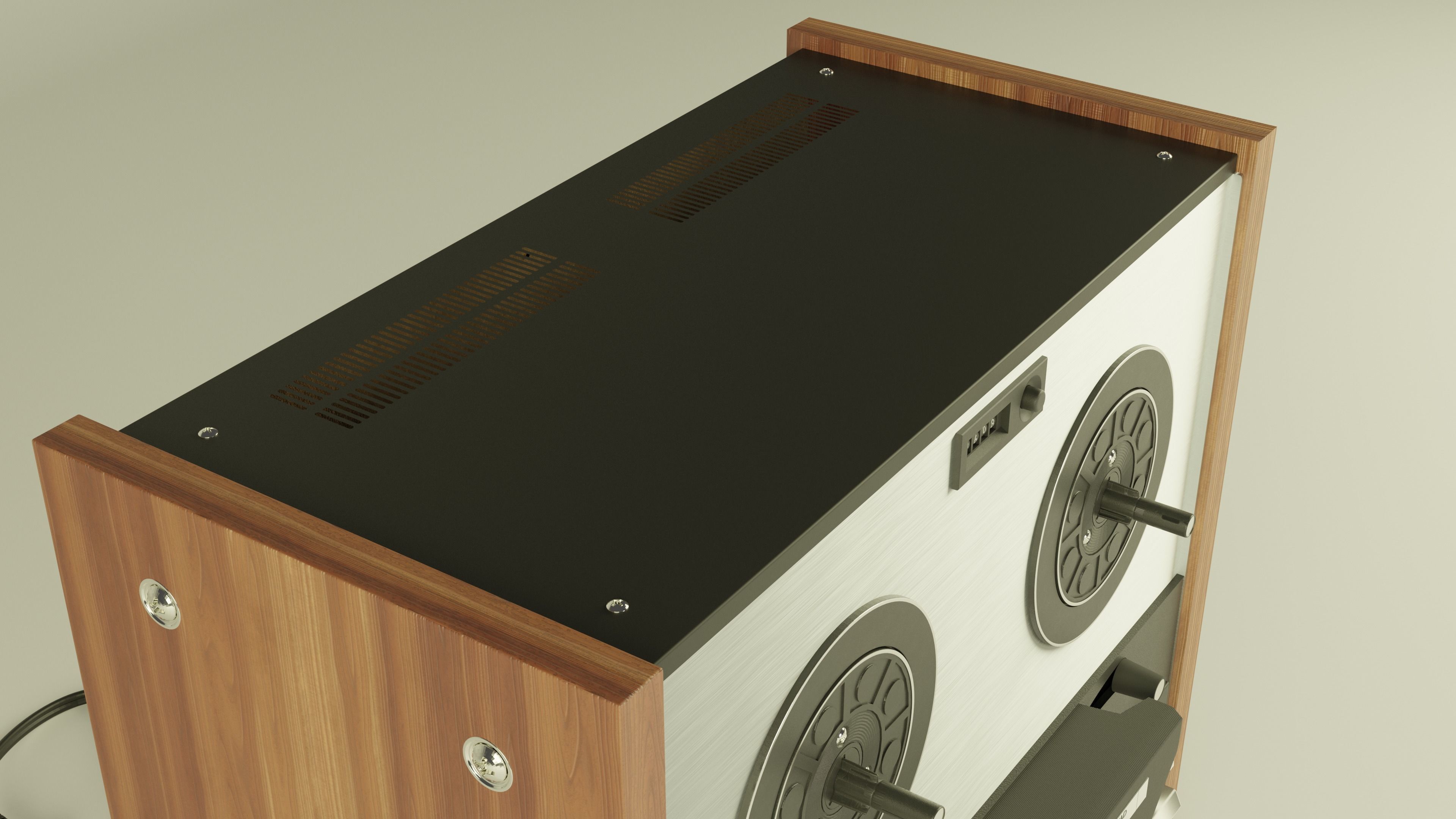 Akai GX-260D stereo tape recorder 3D model_4