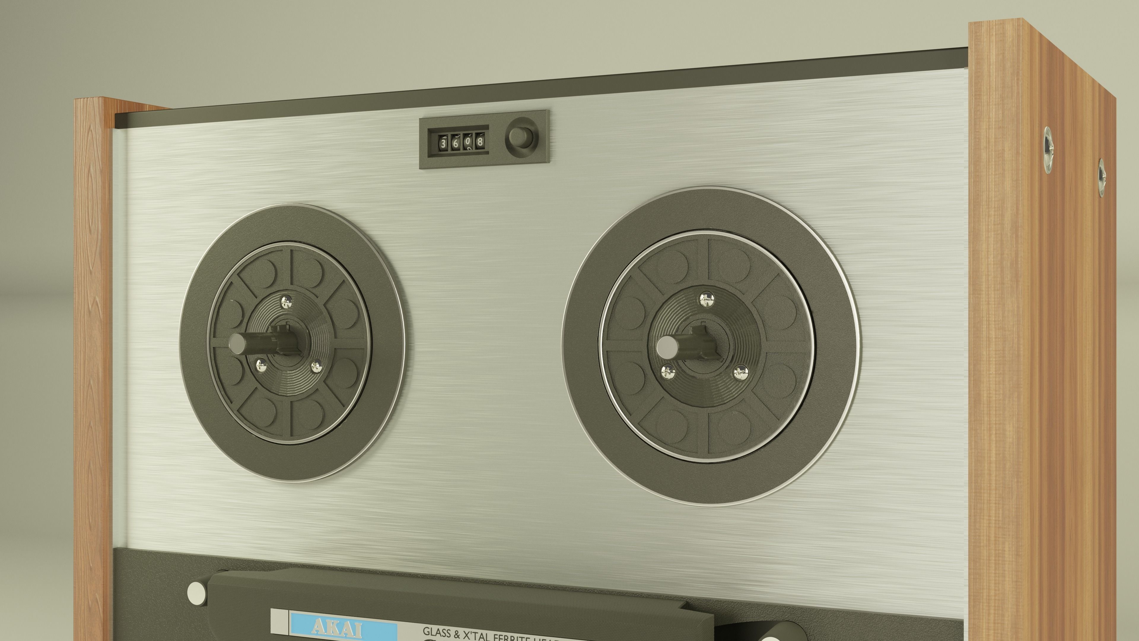 Akai GX-260D stereo tape recorder 3D model_5