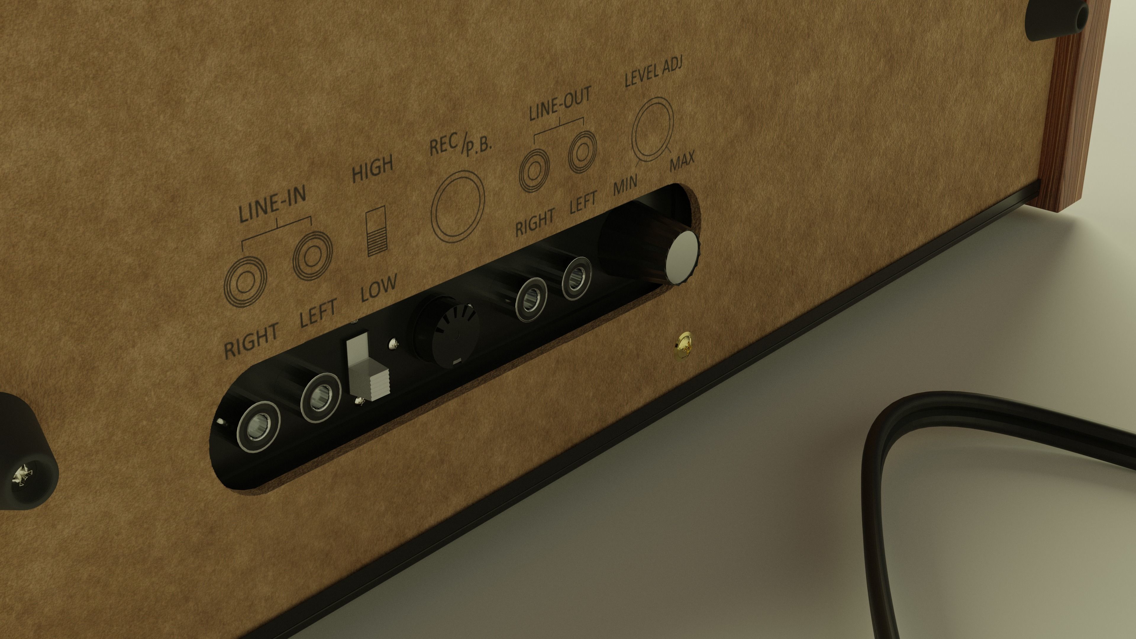 Akai GX-260D stereo tape recorder 3D model_8