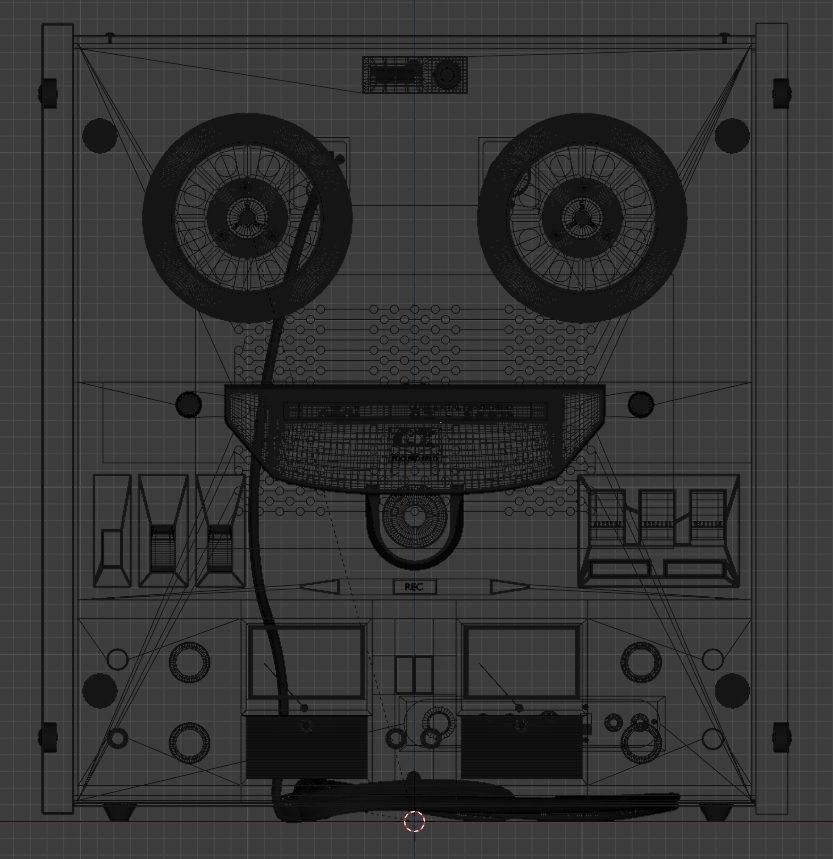 Akai GX-260D stereo tape recorder 3D model_7