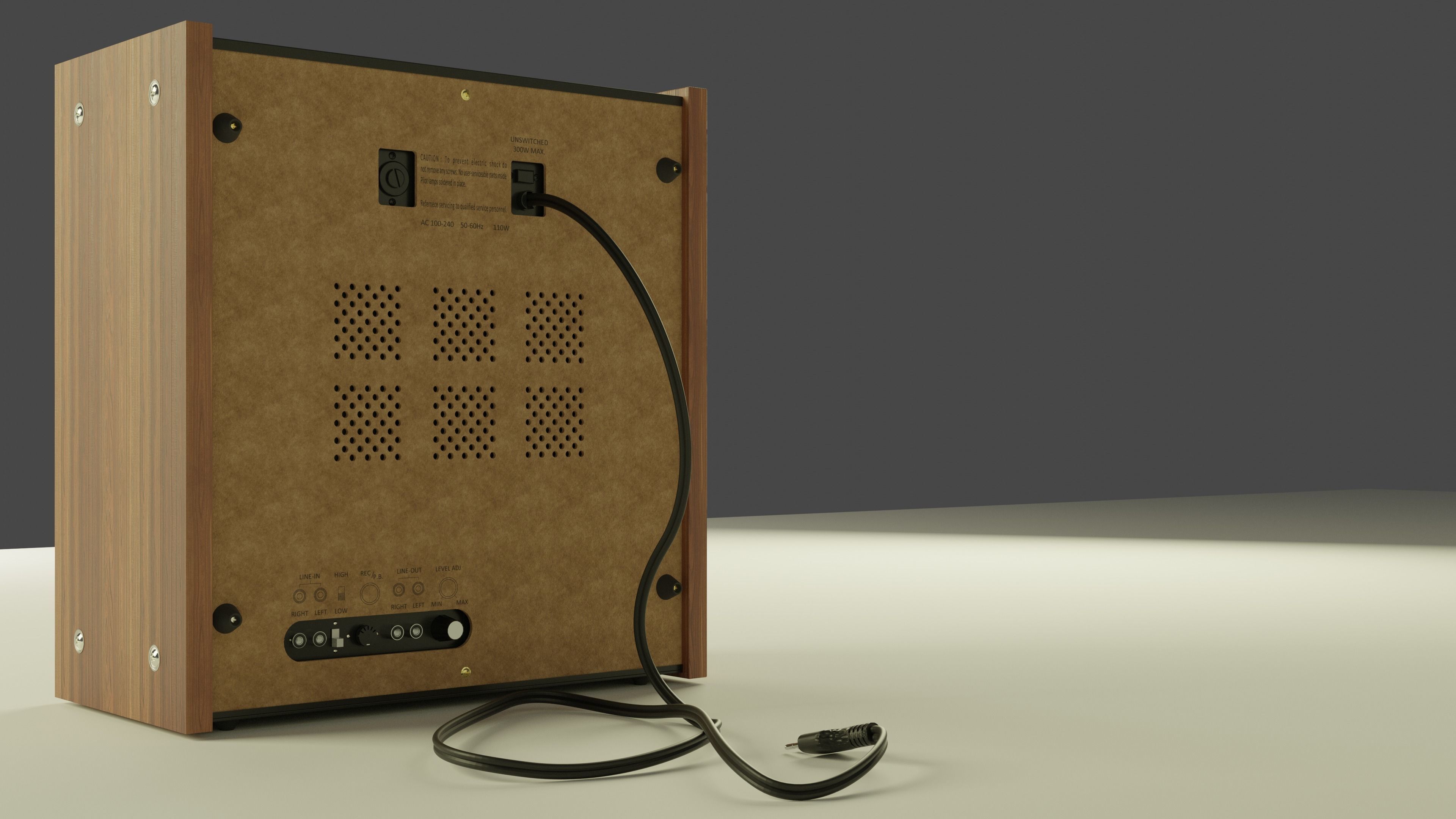 Akai GX-260D stereo tape recorder 3D model_9