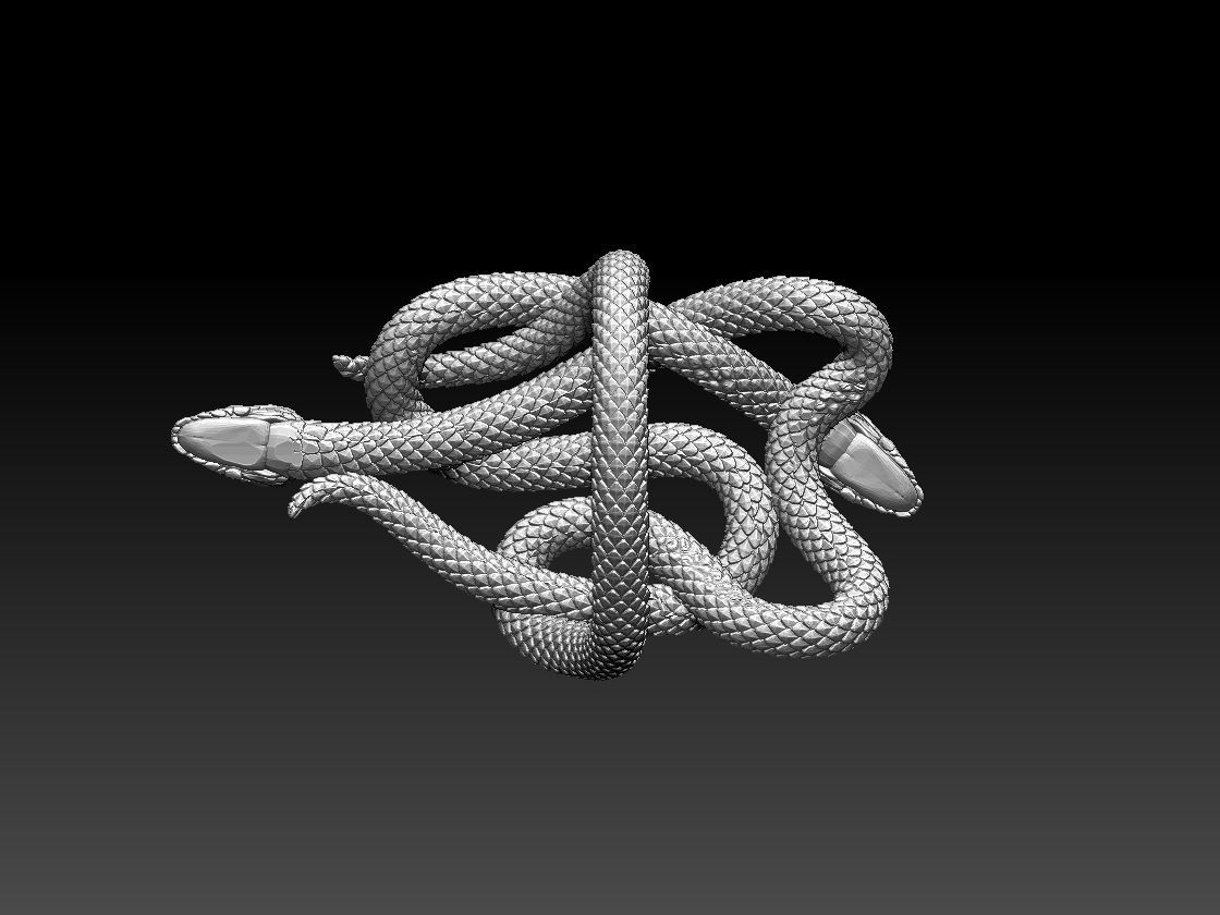ring snake 3D print model_7