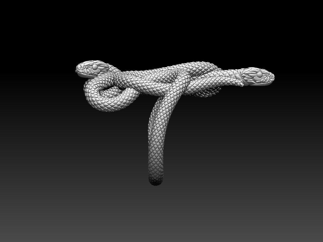 ring snake 3D print model_9