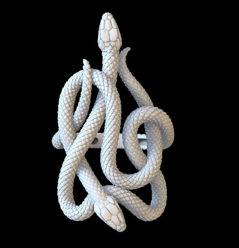 ring snake 3D print model_1