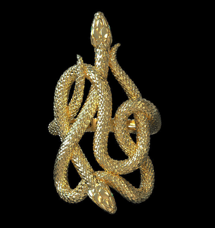 ring snake 3D print model_2