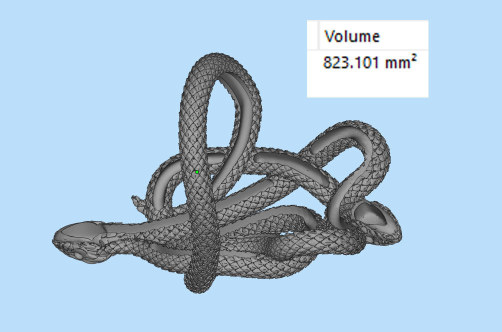 ring snake 3D print model_14