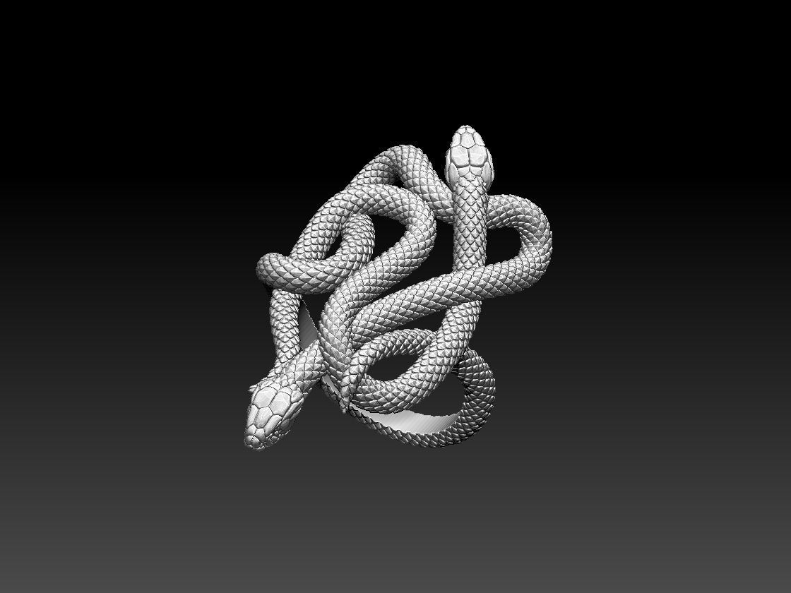 ring snake 3D print model_6