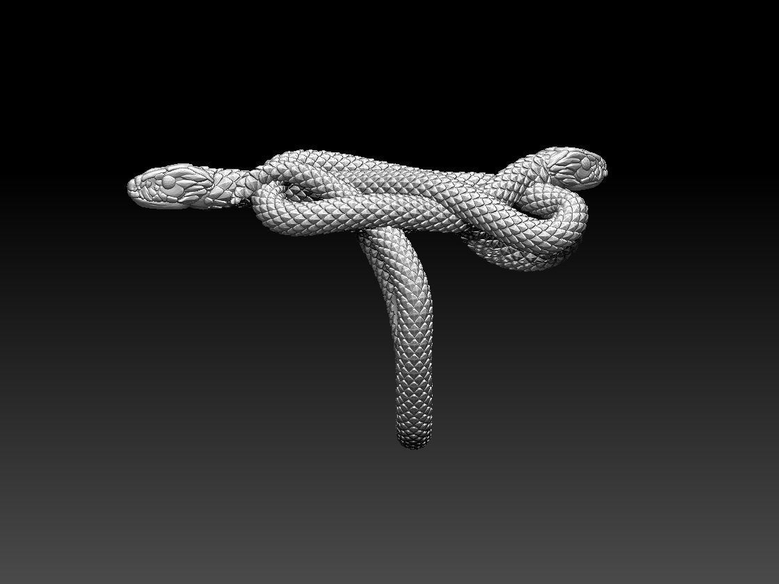 ring snake 3D print model_8