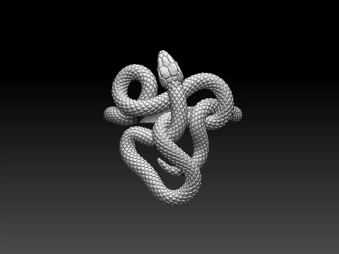 ring snake 3D print model_0