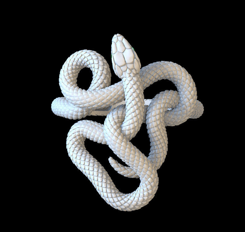 ring snake 3D print model_1