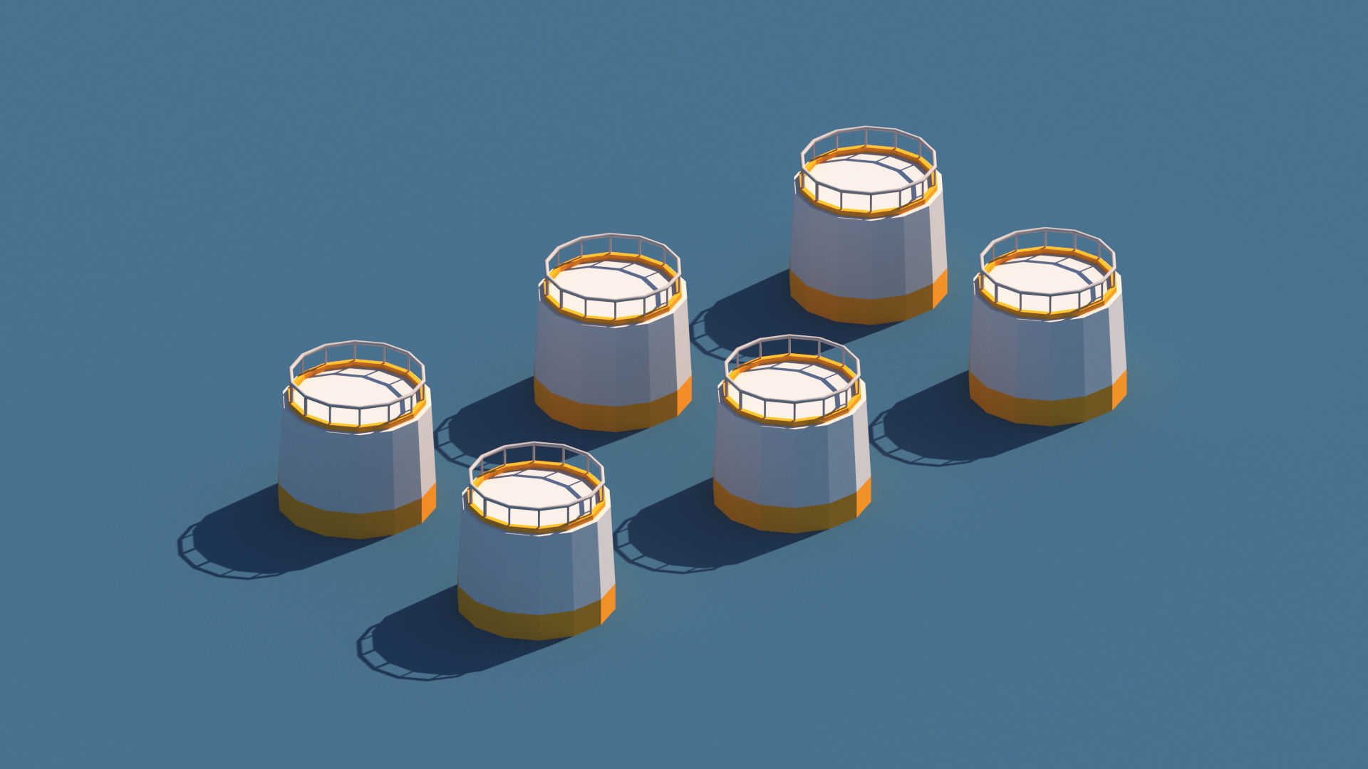 Cartoon Low Poly Industry Package Low-poly 3D model_3