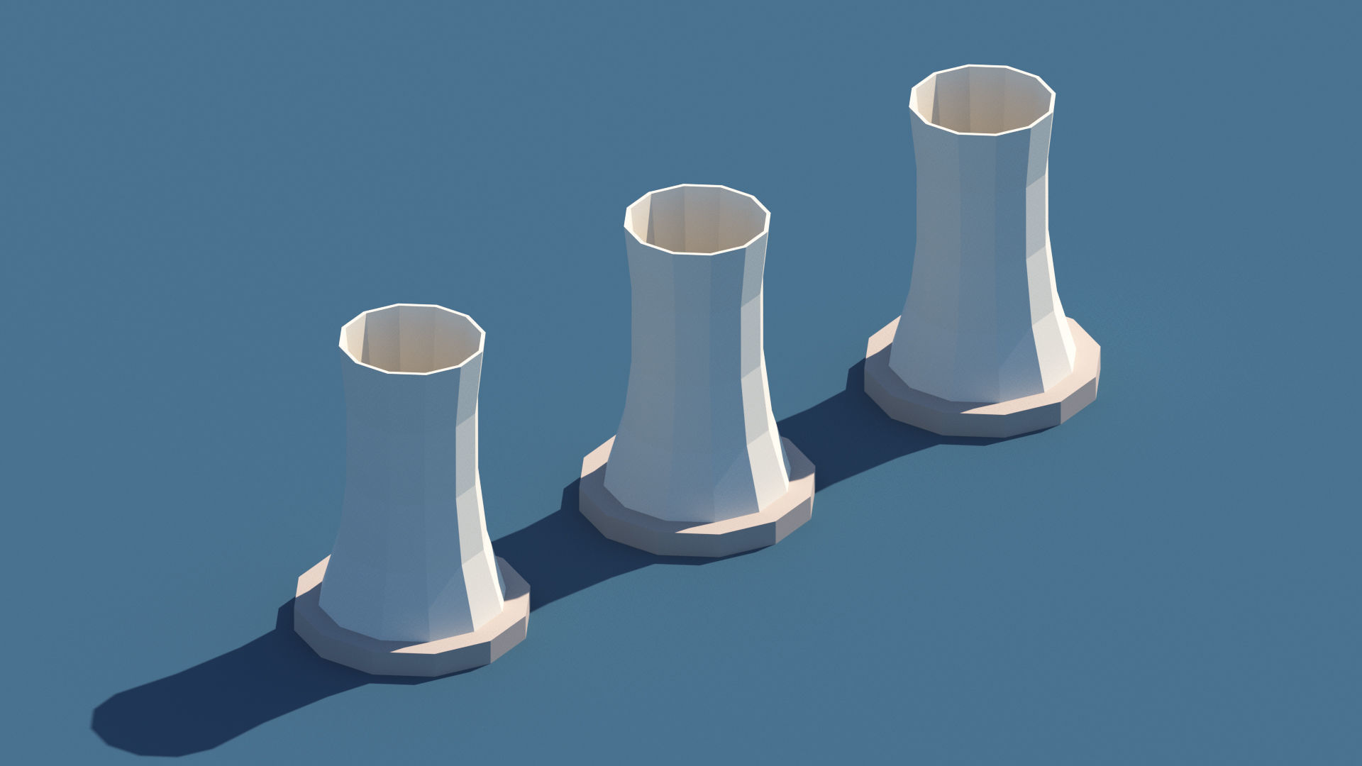 Cartoon Low Poly Industry Package Low-poly 3D model_7