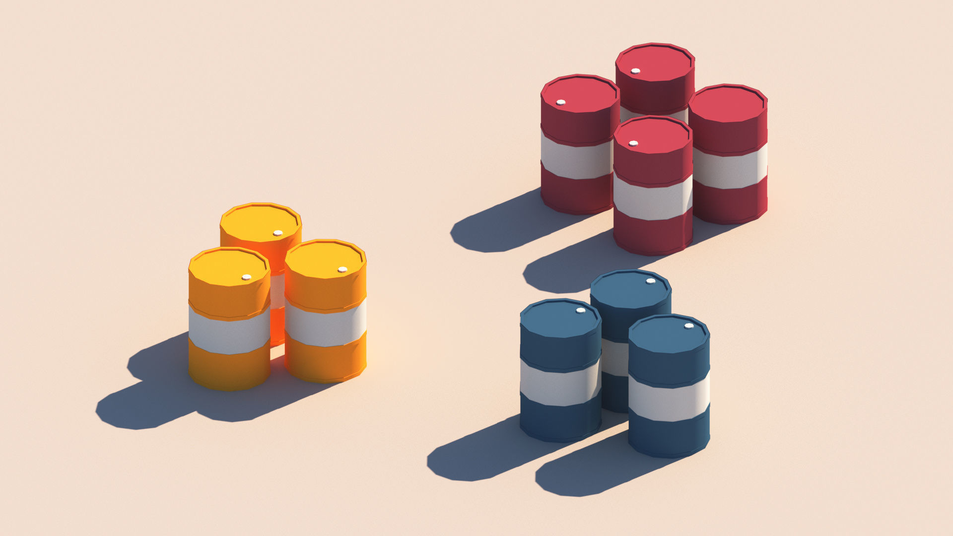 Cartoon Low Poly Port Package Low-poly 3D model_17