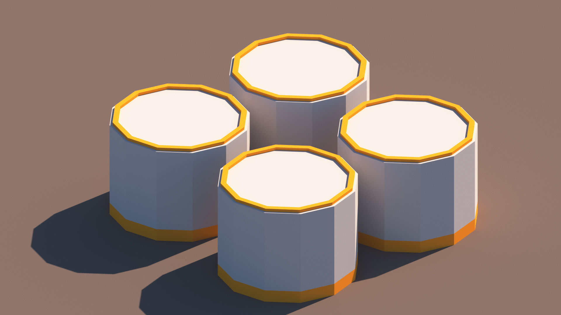 Cartoon Low Poly Port Package Low-poly 3D model_16