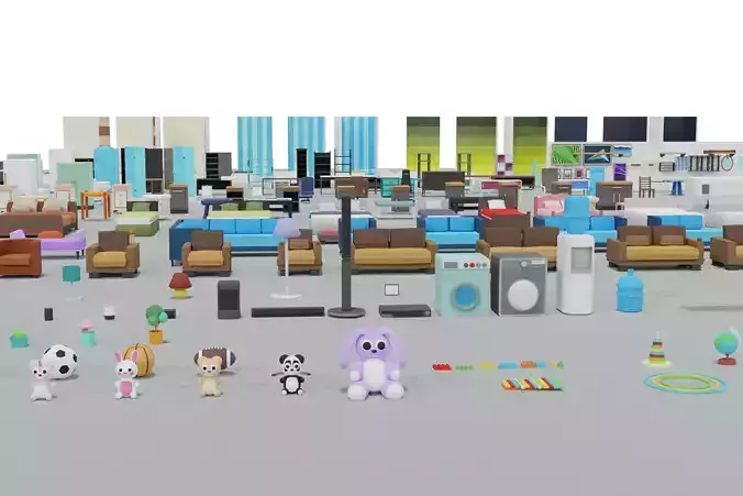 Home Interior Lowpoly Pack