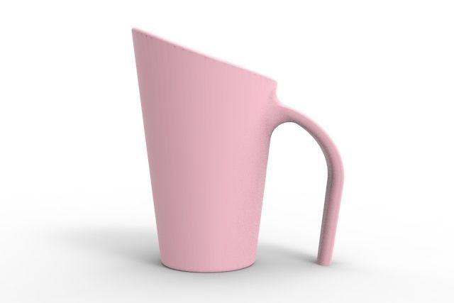 Scoop plastic pitcher 3D print model_3