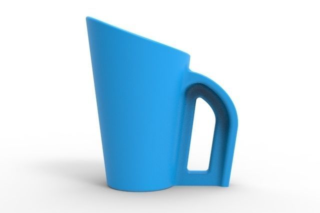 Scoop plastic pitcher 3D print model_2