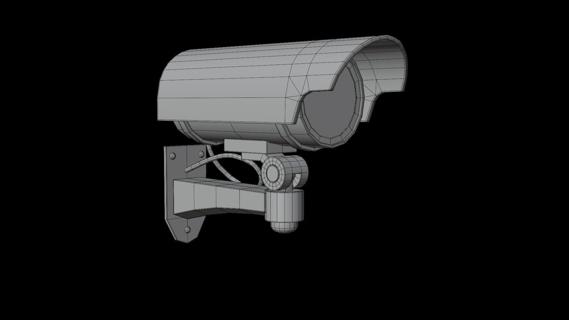 Security Camera Low-poly 3D model_17