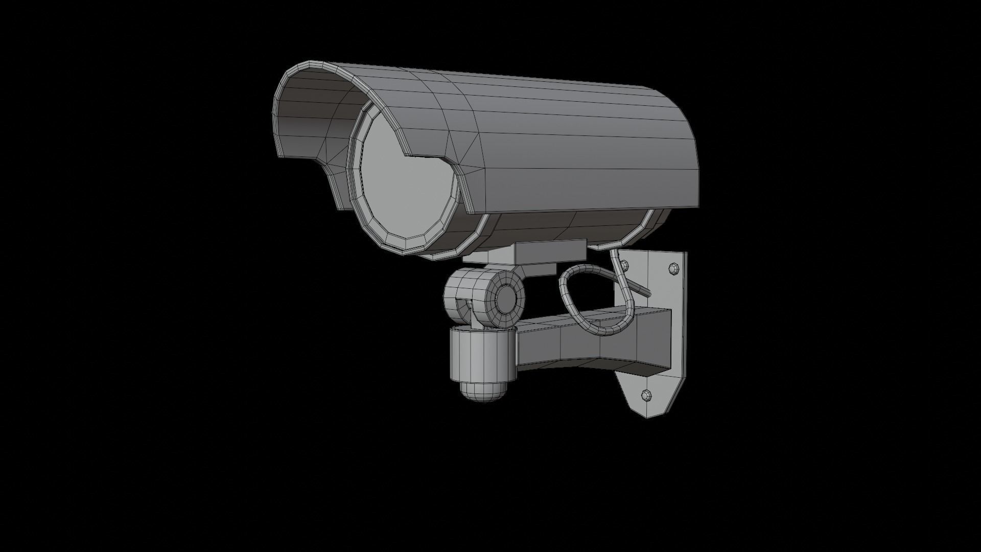 Security Camera Low-poly 3D model_14