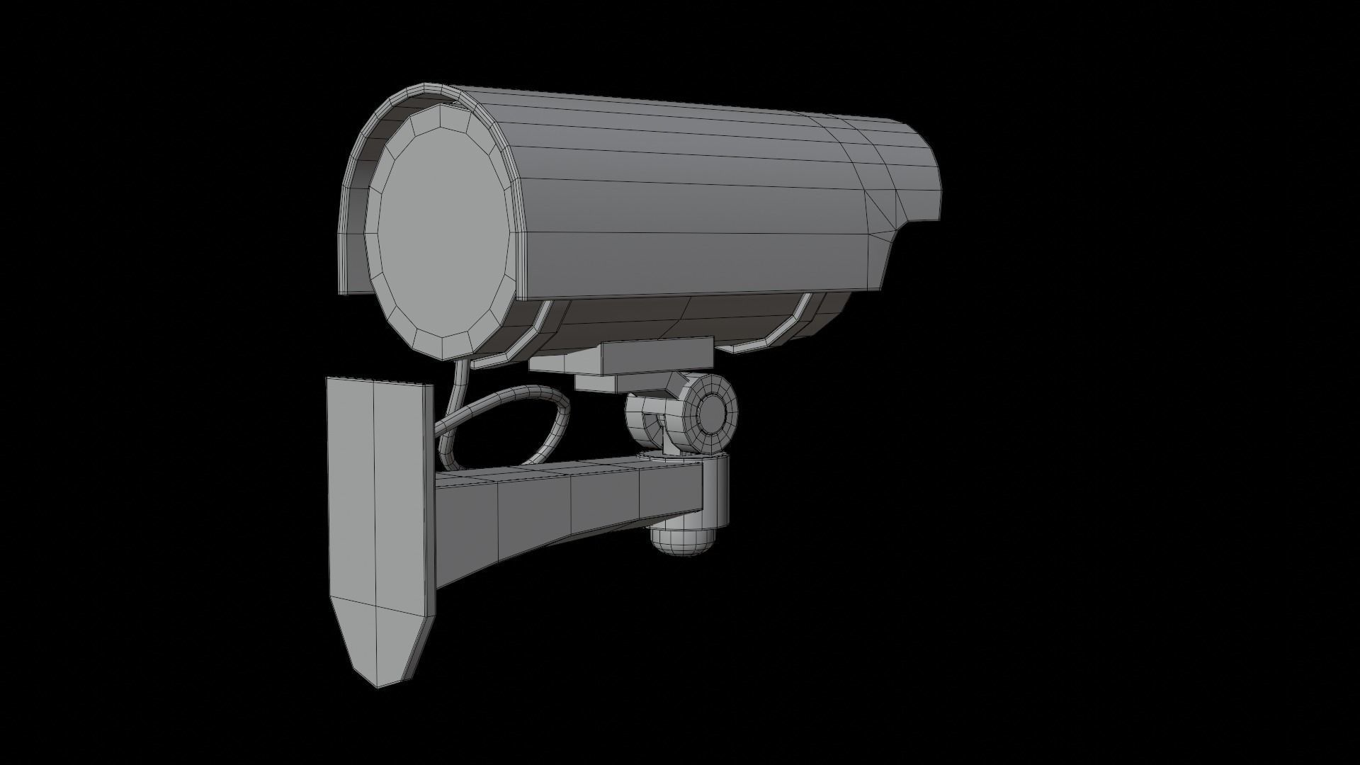 Security Camera Low-poly 3D model_16