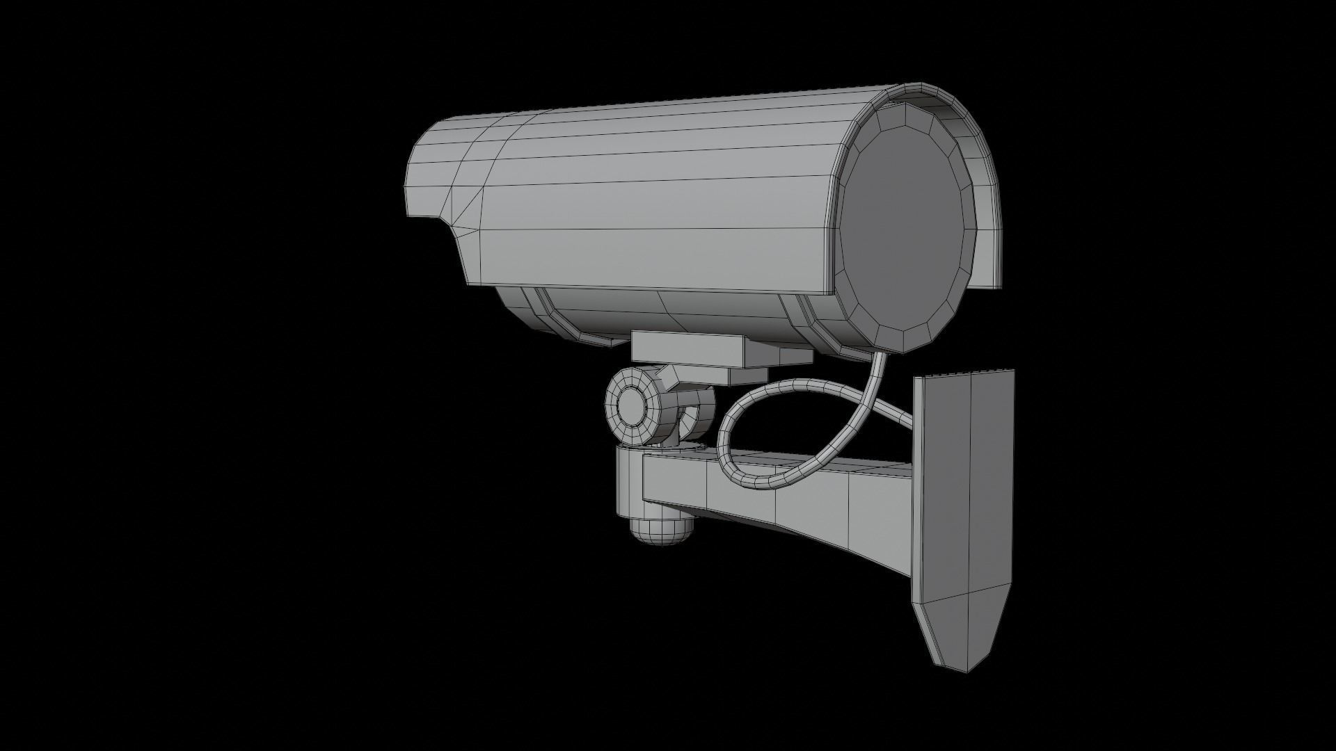 Security Camera Low-poly 3D model_15
