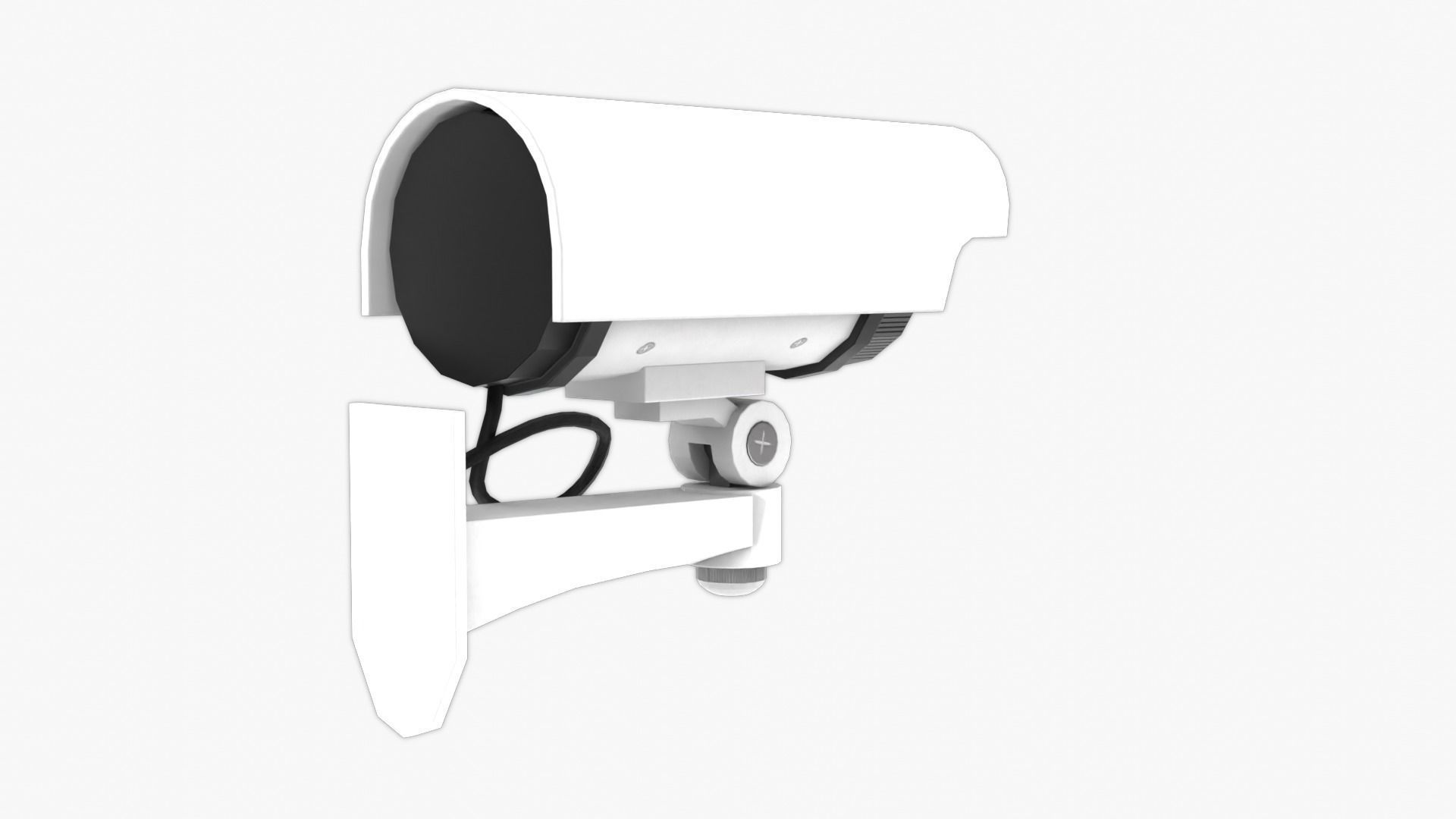 Security Camera Low-poly 3D model_7