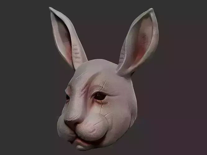 Rabbit Mask Halloween Cosplay - Horror Helmet 3D print model