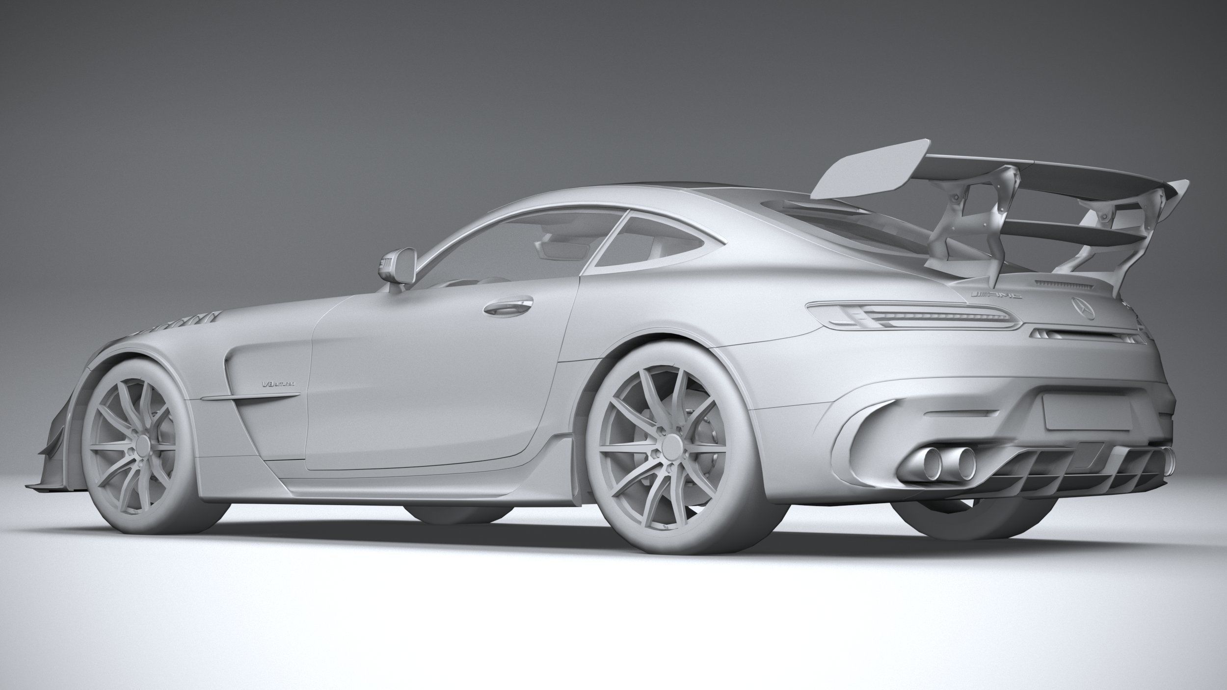 Mercedes AMG GT Black Series 2021 LowPoly 3D model_21