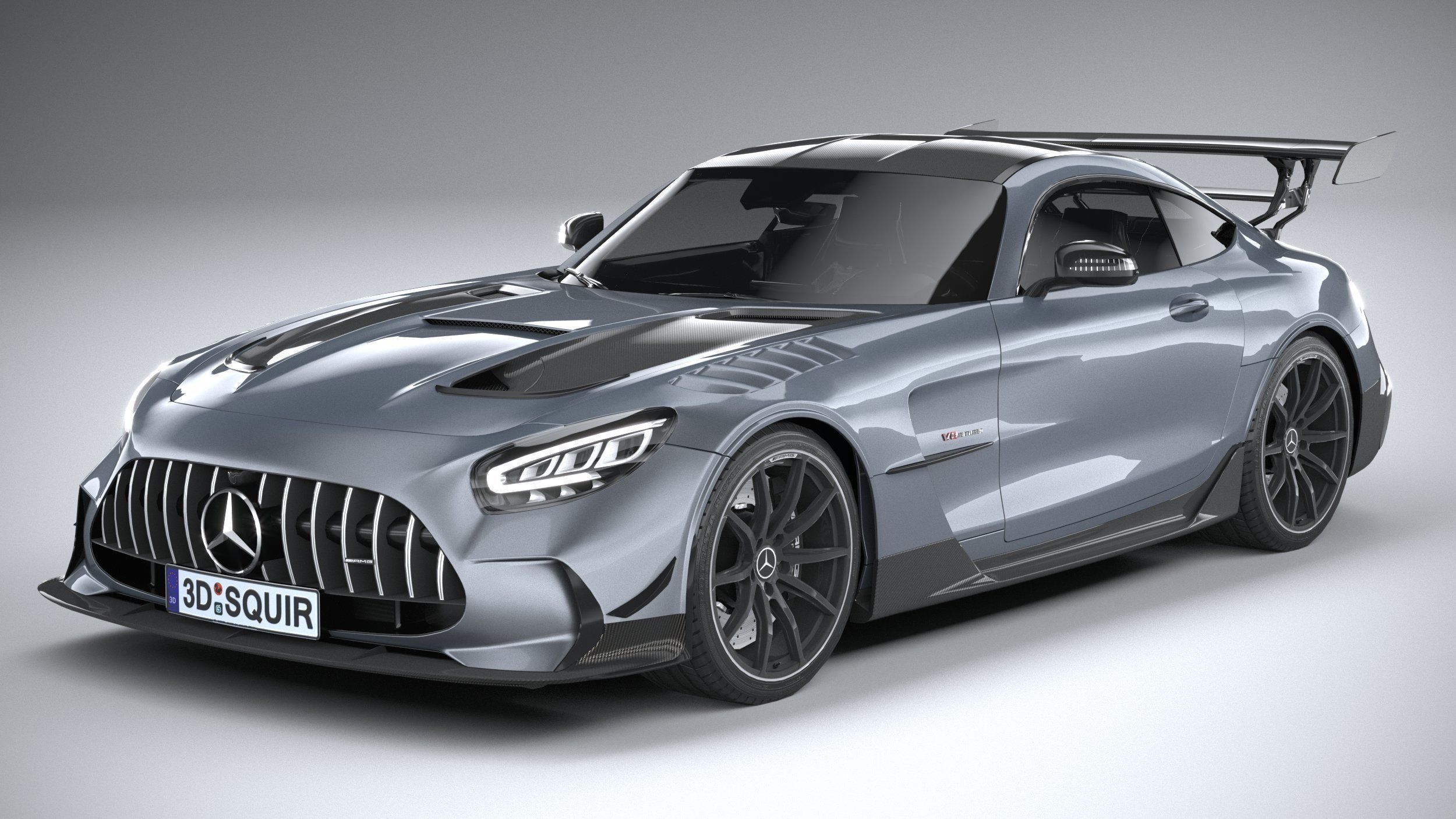 Mercedes AMG GT Black Series 2021 LowPoly 3D model_1