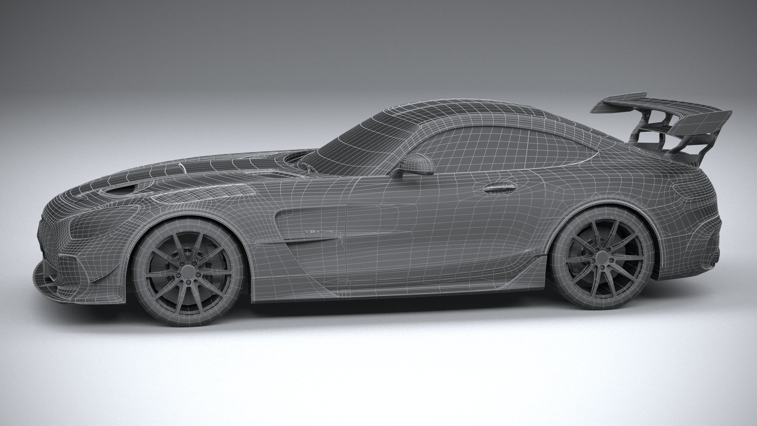 Mercedes AMG GT Black Series 2021 LowPoly 3D model_32