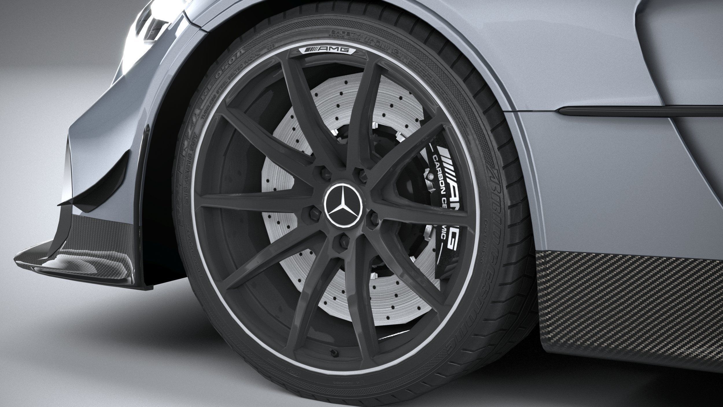 Mercedes AMG GT Black Series 2021 LowPoly 3D model_16