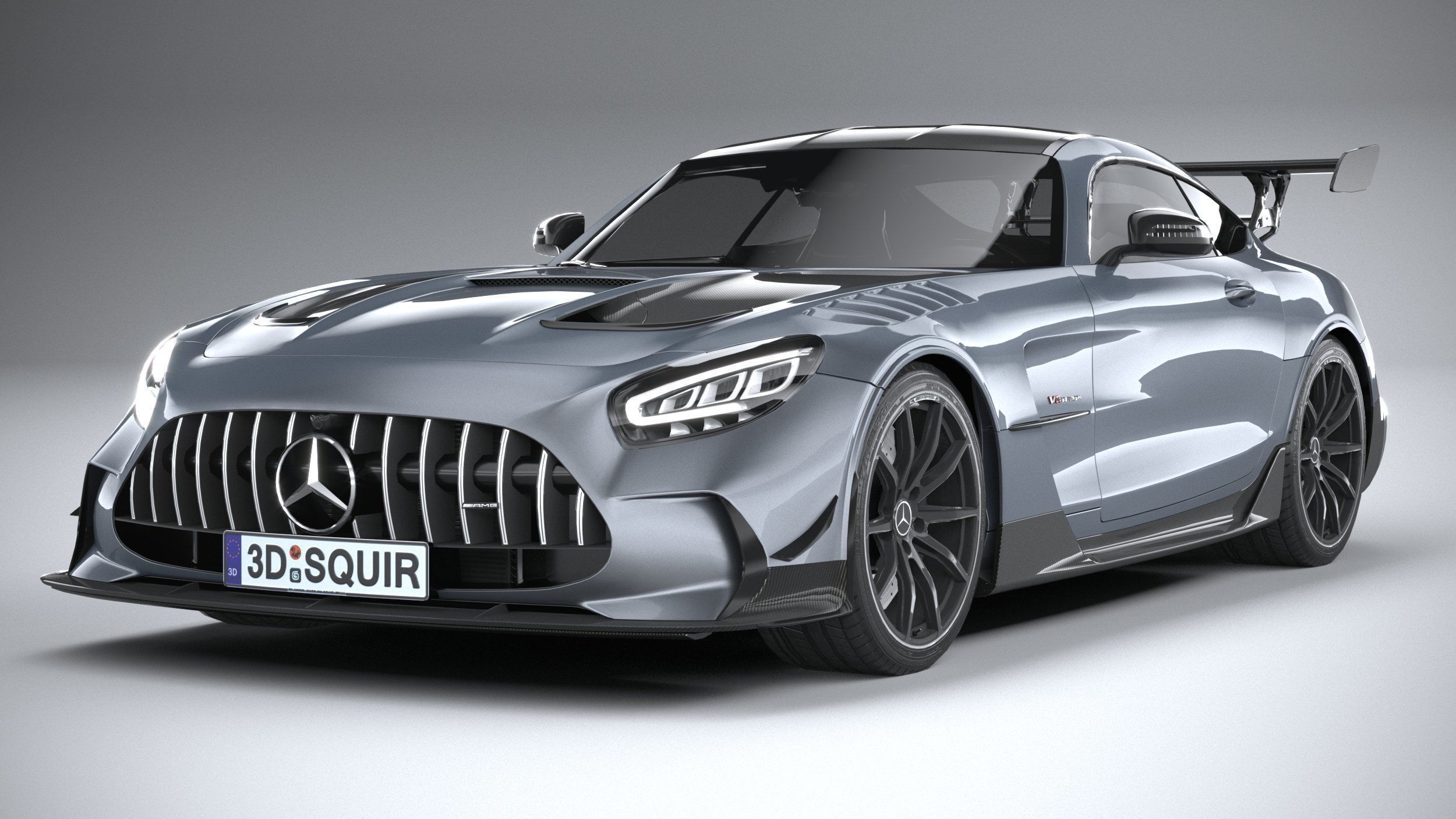 Mercedes AMG GT Black Series 2021 LowPoly 3D model_2