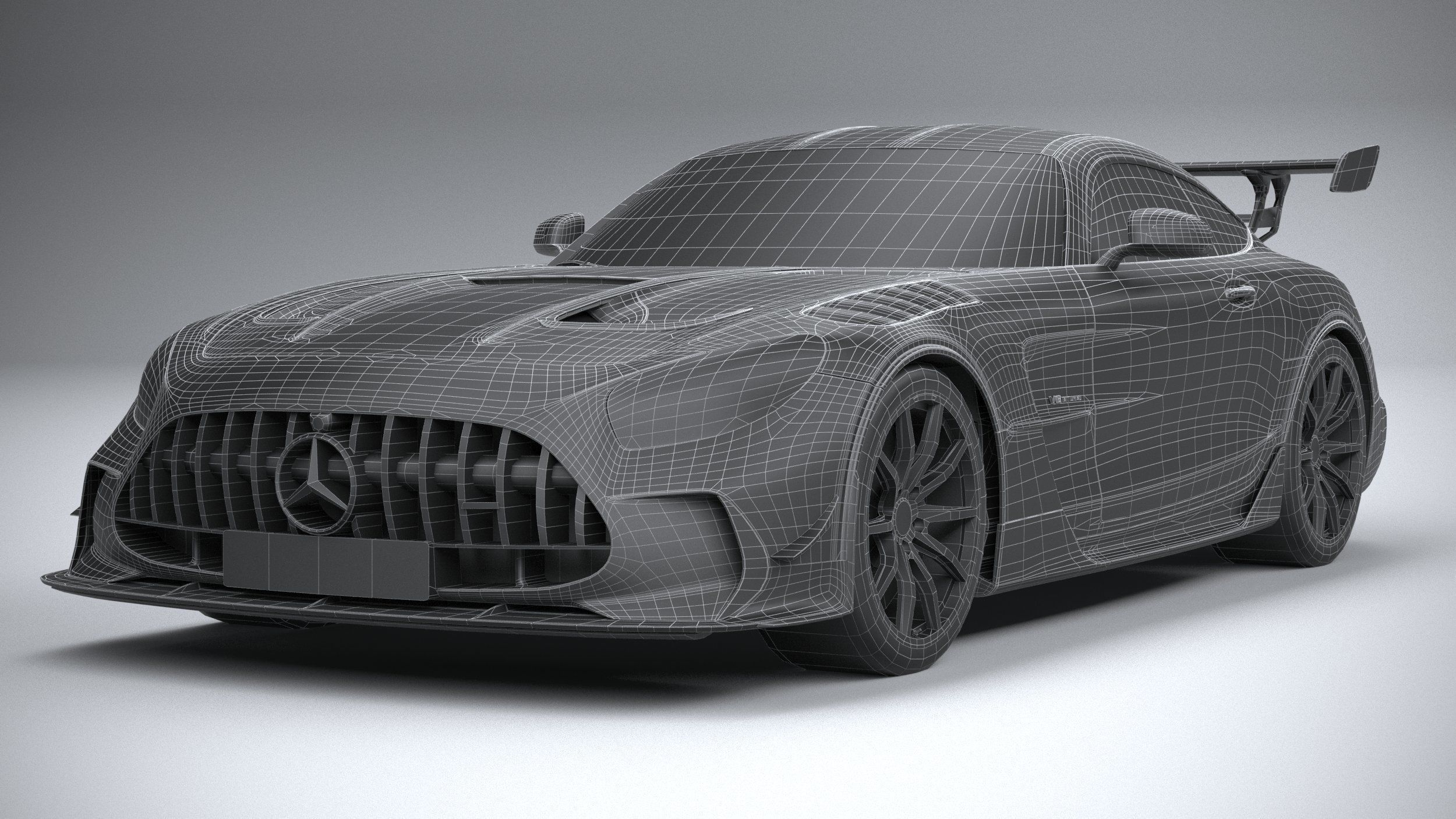 Mercedes AMG GT Black Series 2021 LowPoly 3D model_30