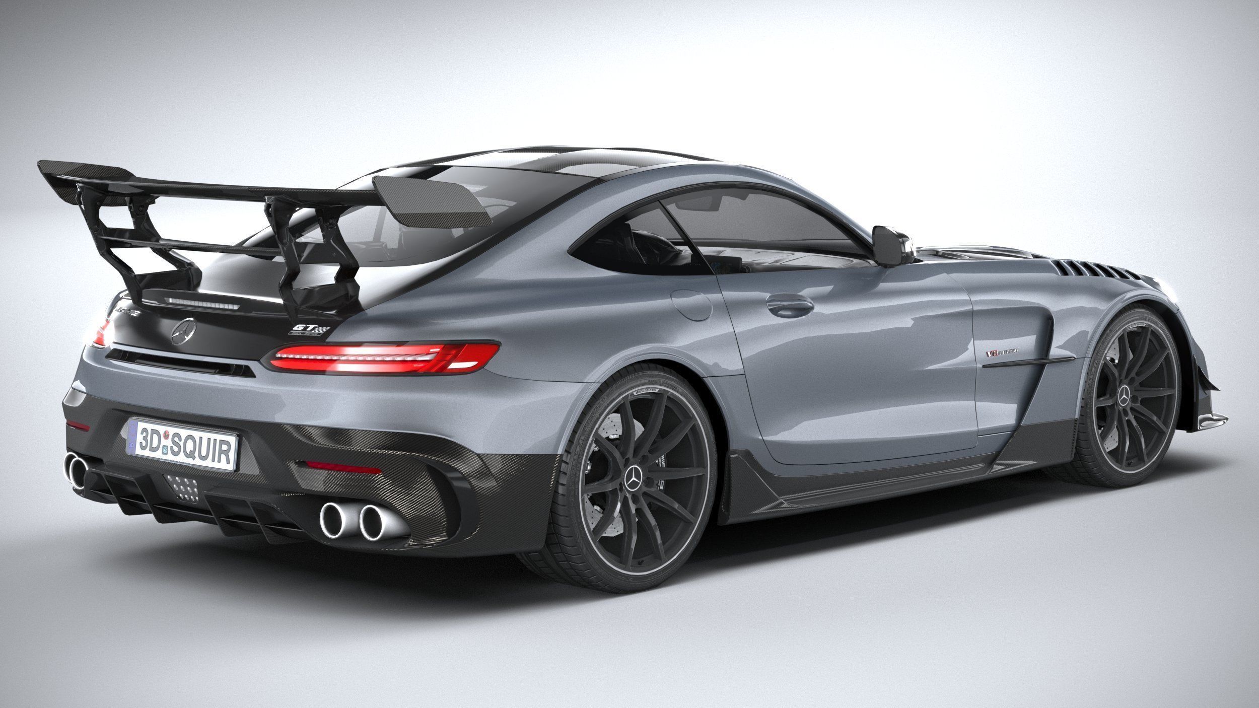 Mercedes AMG GT Black Series 2021 LowPoly 3D model_17