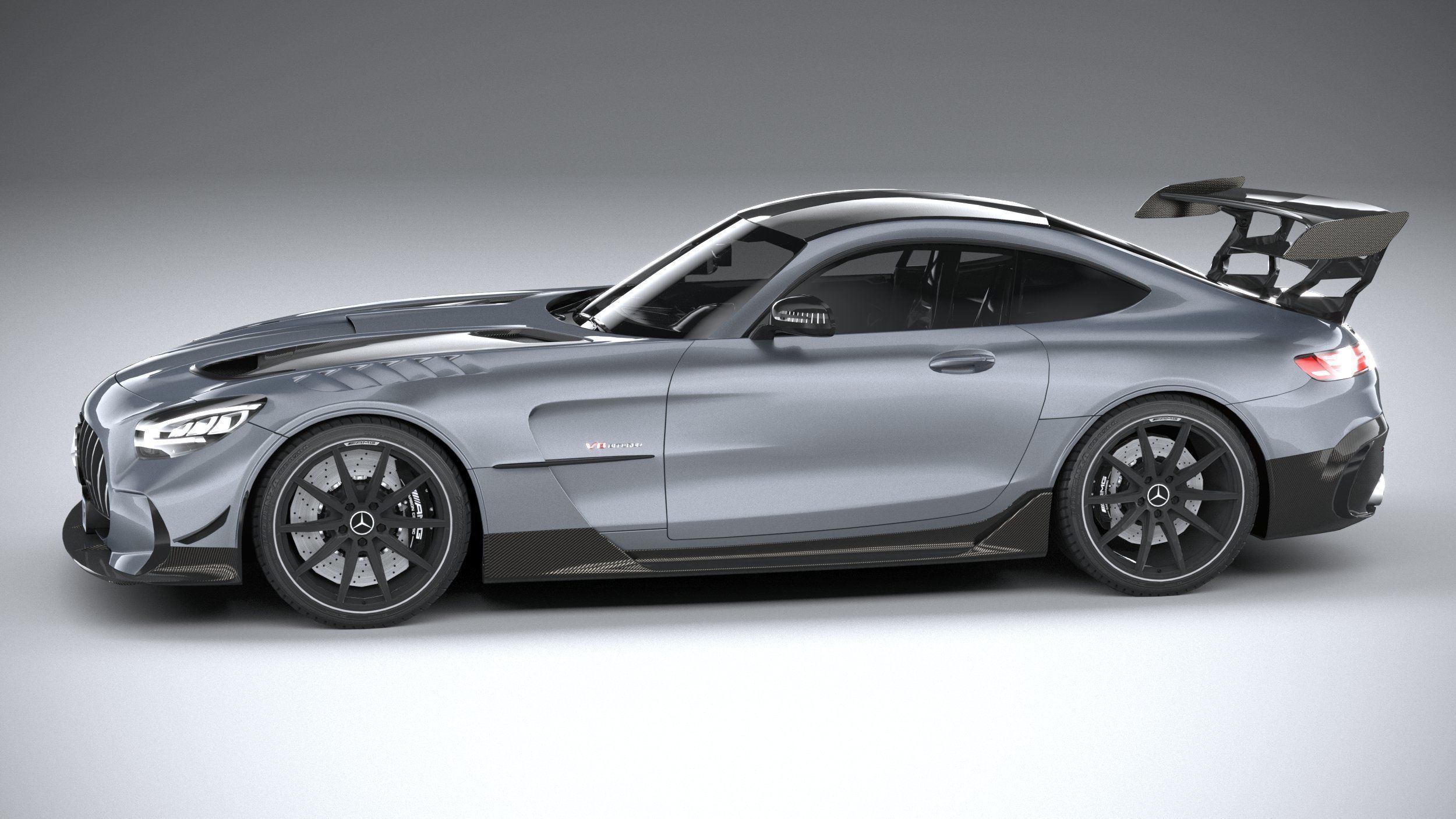 Mercedes AMG GT Black Series 2021 LowPoly 3D model_8