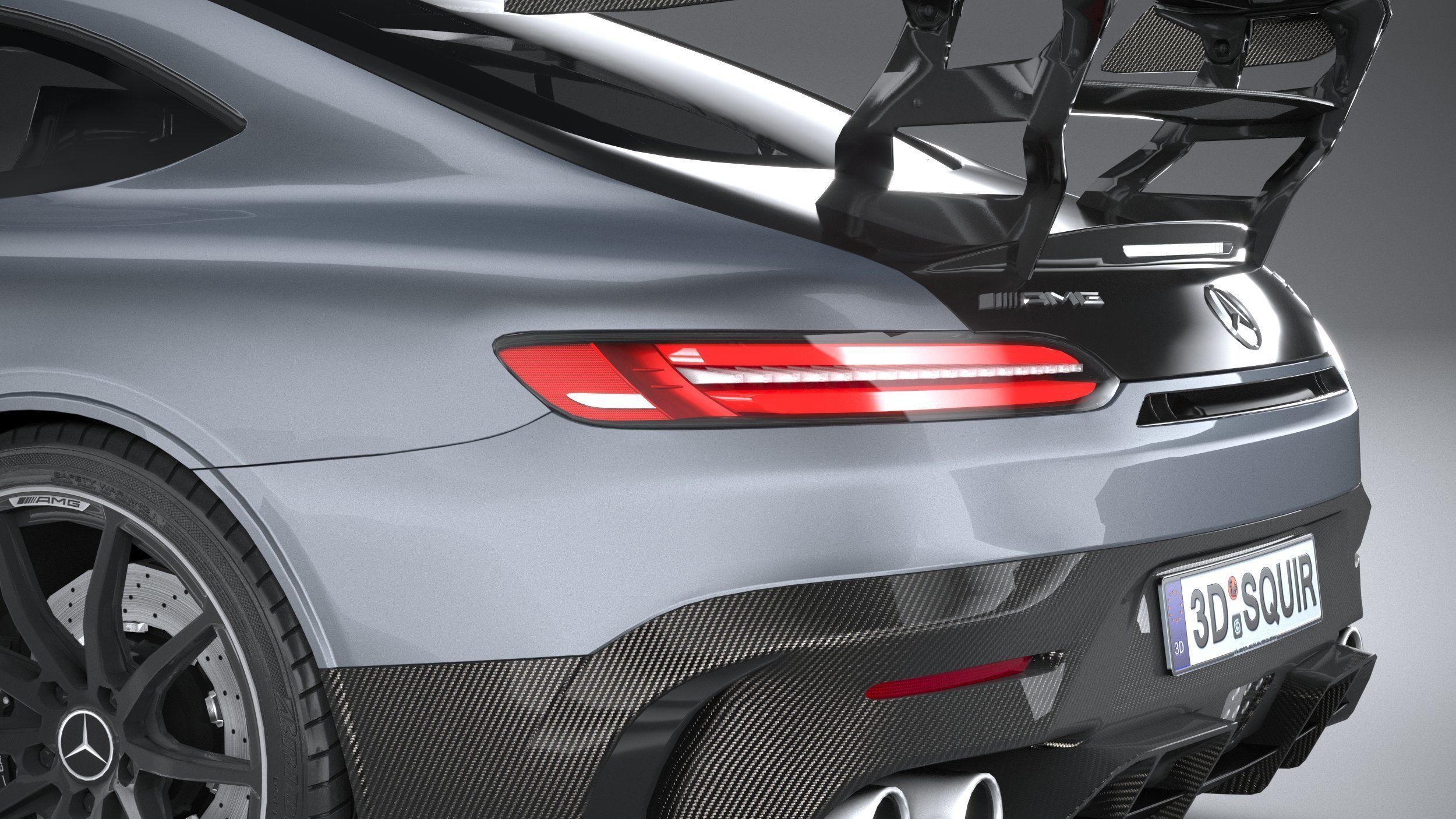 Mercedes AMG GT Black Series 2021 LowPoly 3D model_6