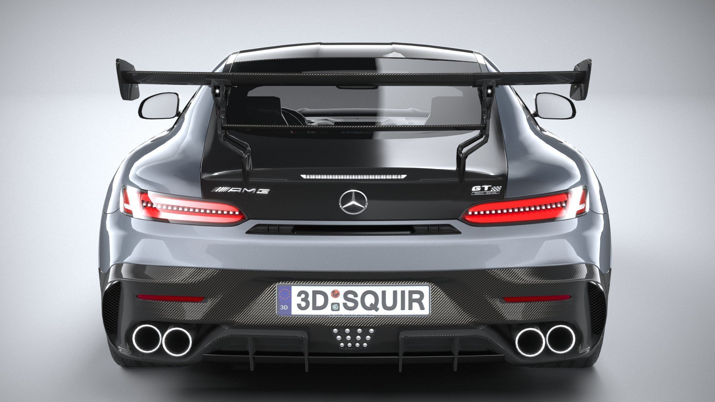 Mercedes AMG GT Black Series 2021 LowPoly 3D model_4