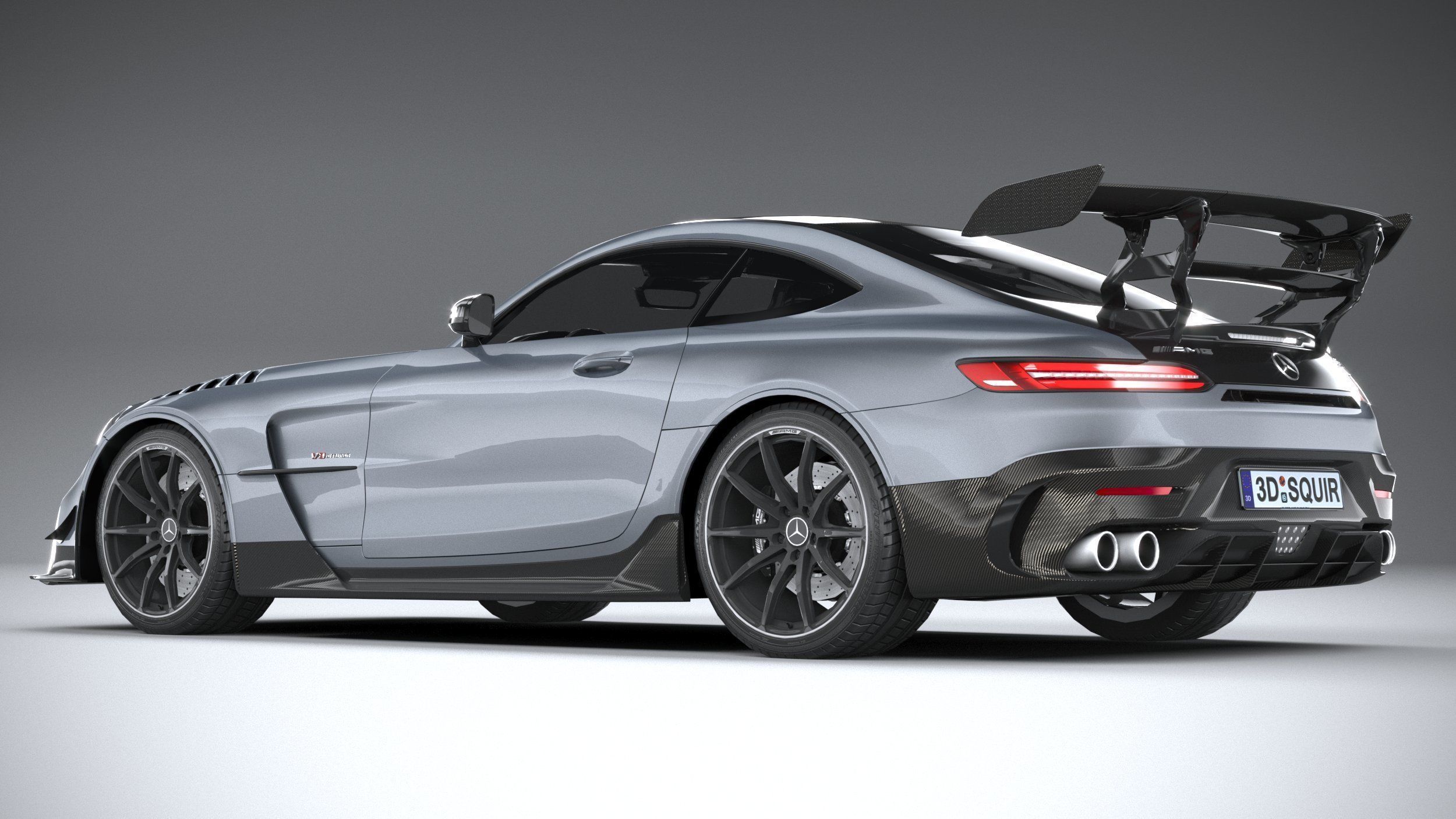 Mercedes AMG GT Black Series 2021 LowPoly 3D model_5